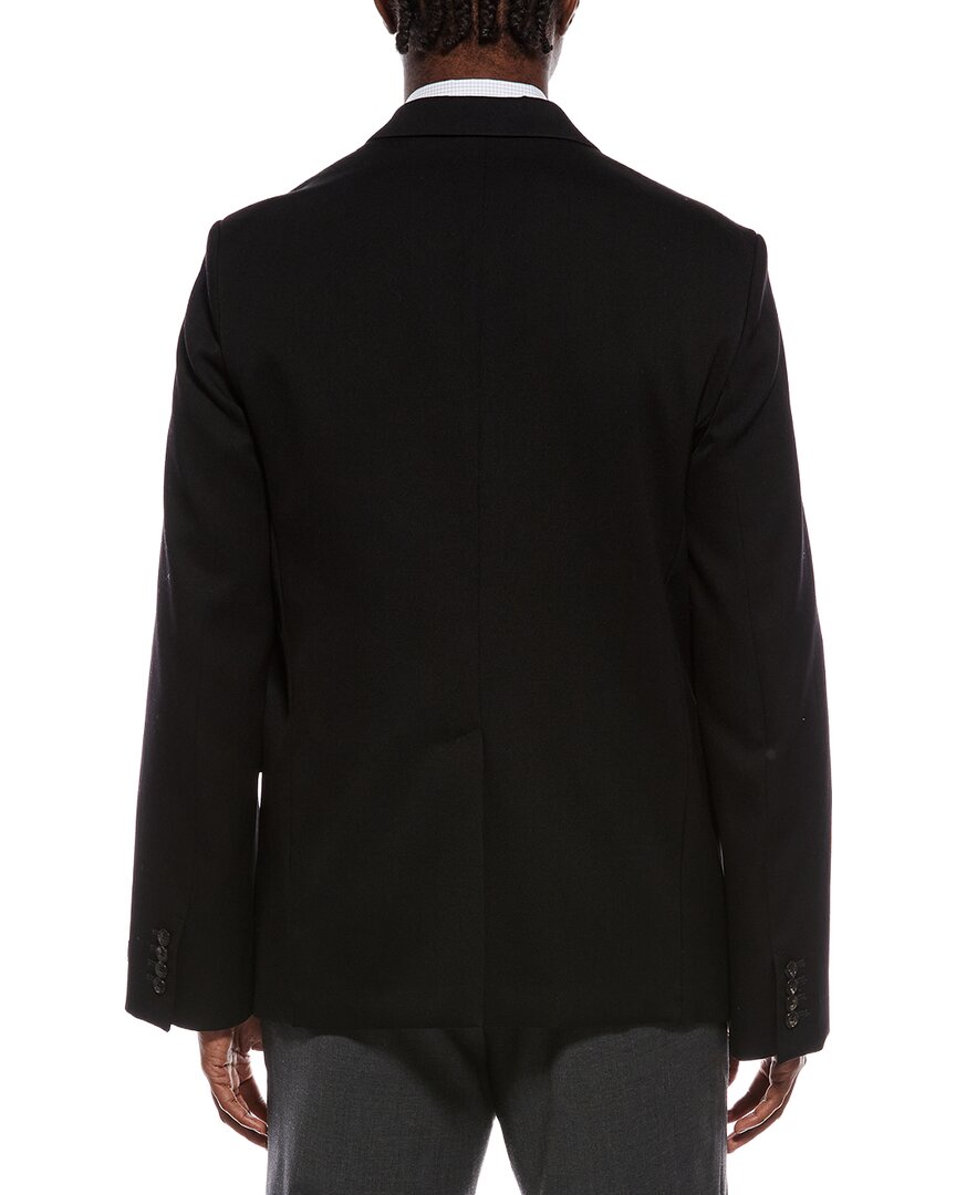 single breasted boxy wool jacket