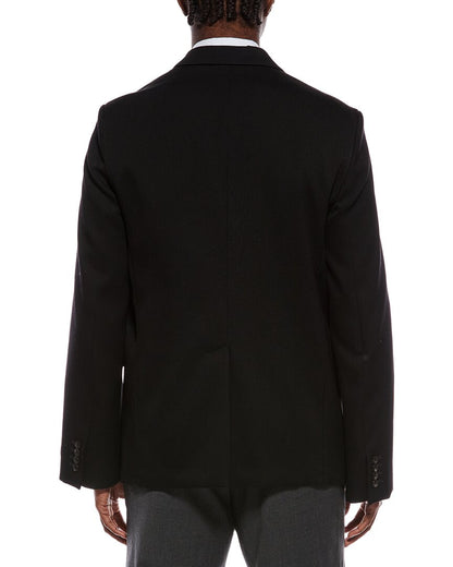 single breasted boxy wool jacket