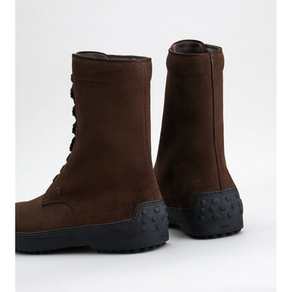 winter gommino ankle boots in suede