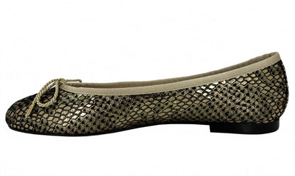 women's bingo bali flats in gold