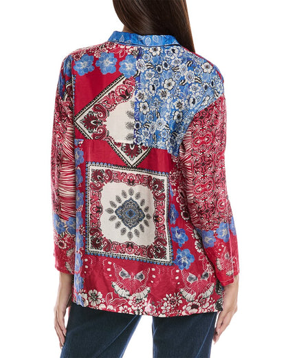 petite slim audrey silk tunic
