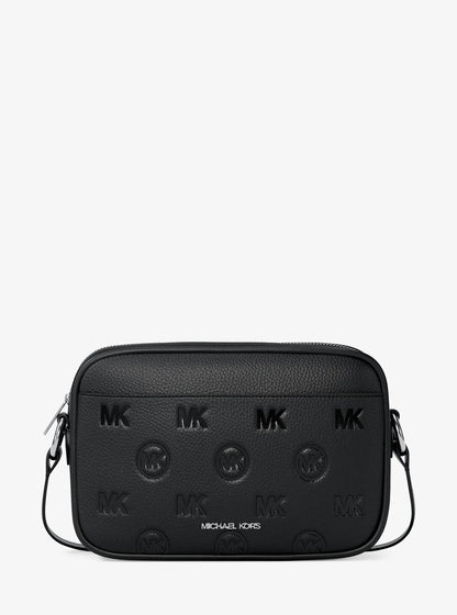 jet set travel large logo debossed camera crossbody bag