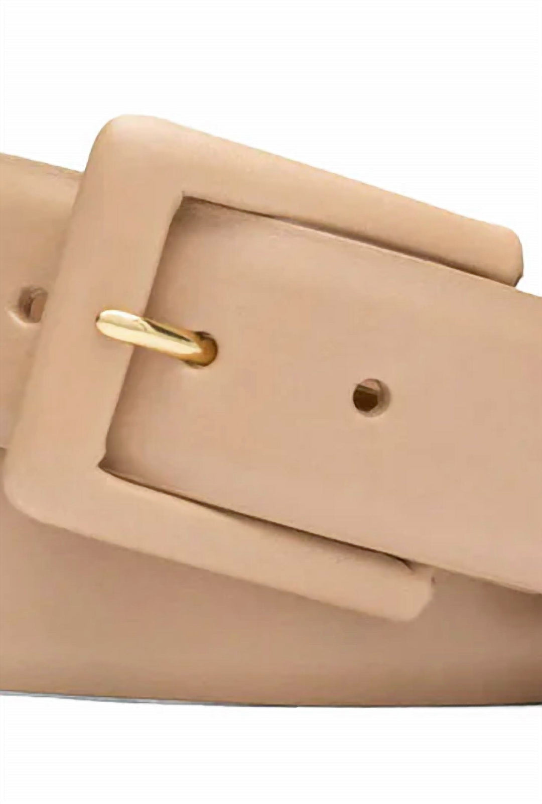 women's covered buckle belt in bone