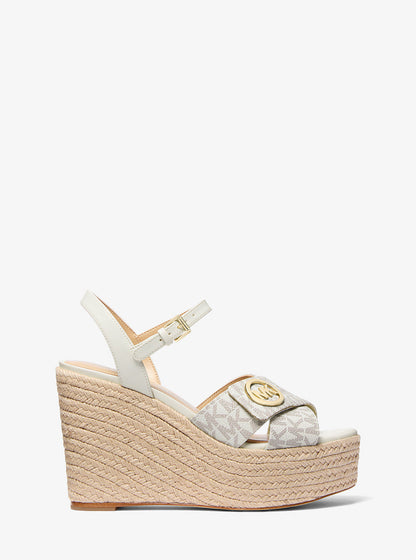 hannah signature logo wedge sandal