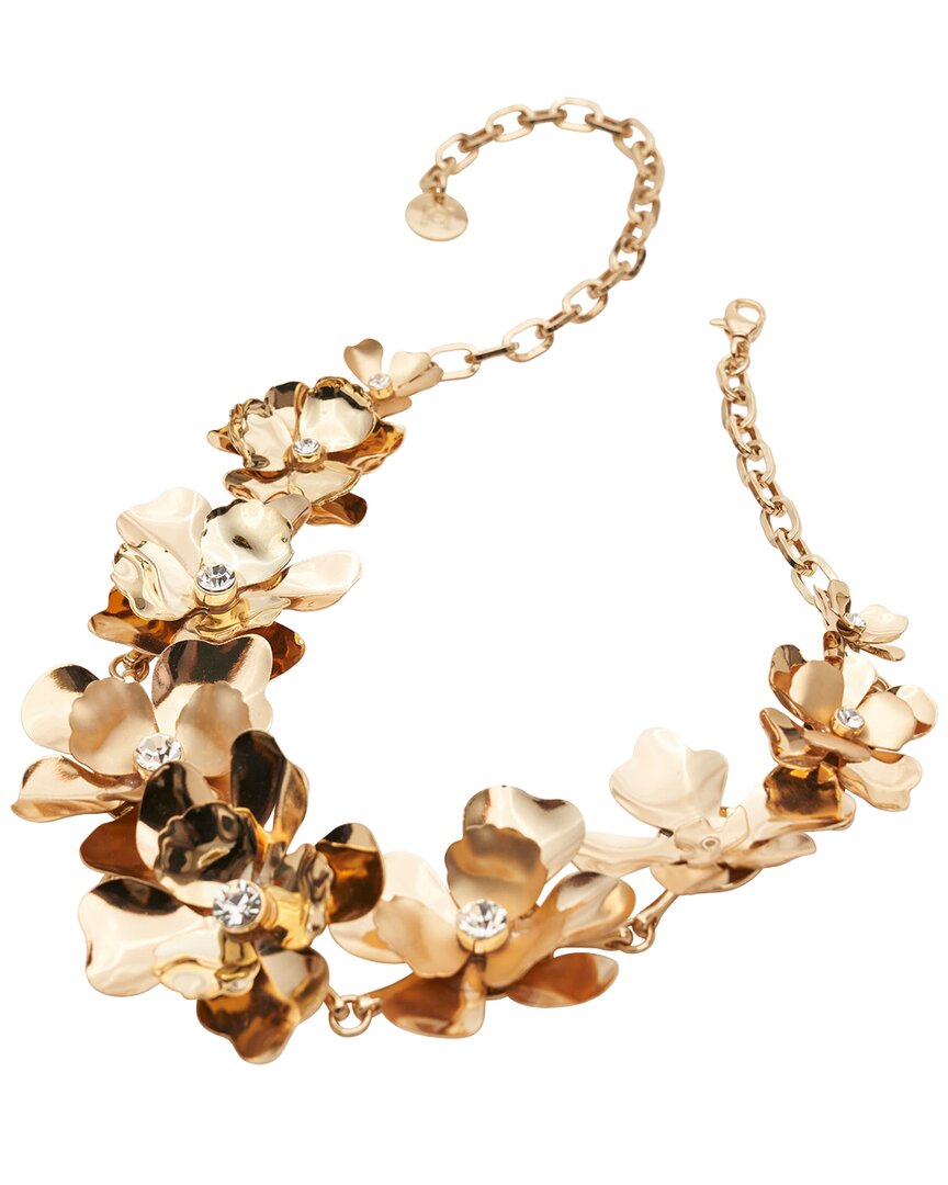 cz metal flower necklace