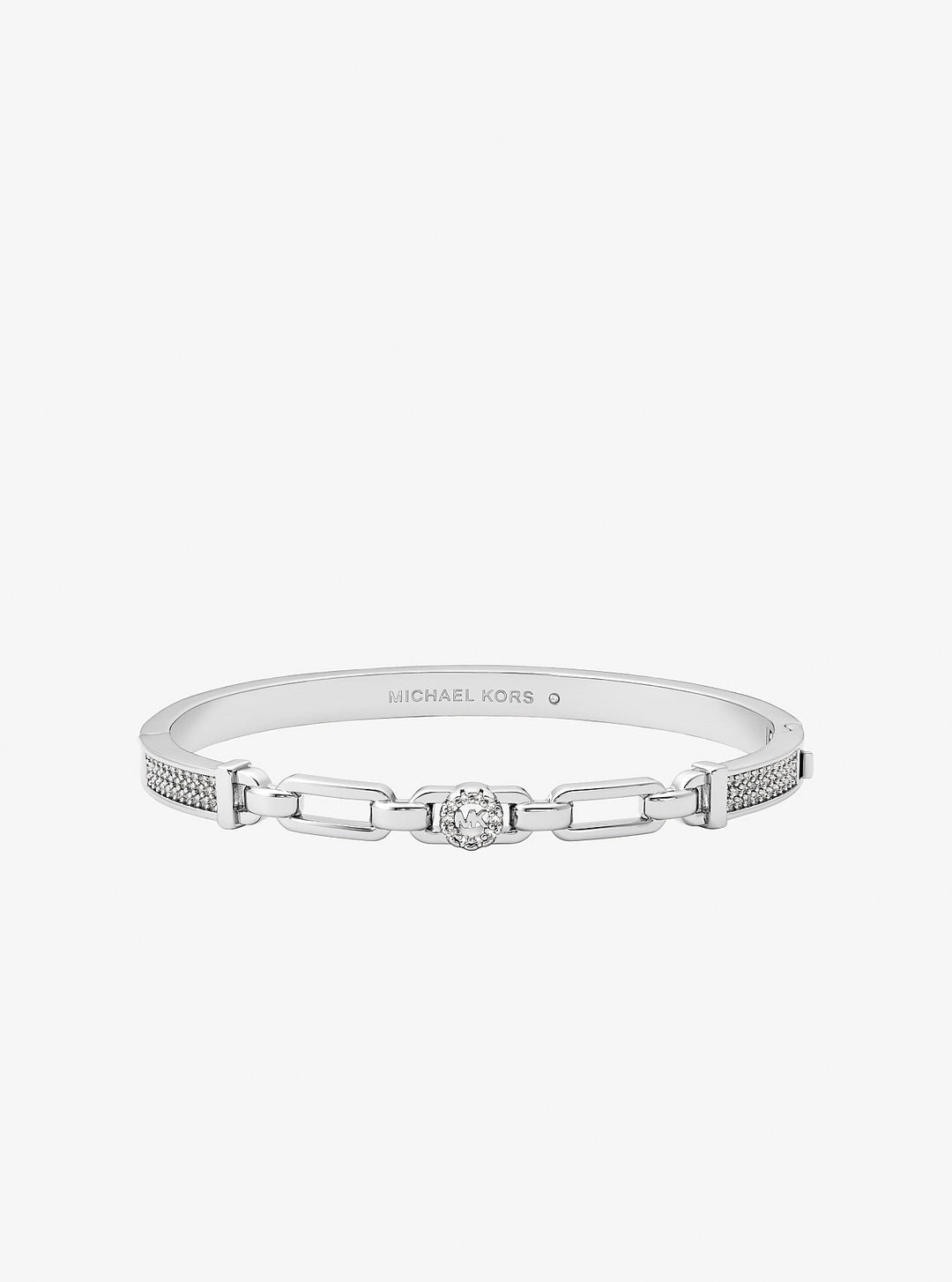 pavé logo bangle and stud earrings gift set