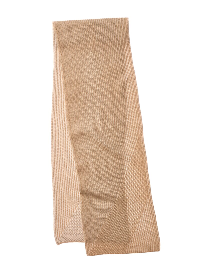cashmere plaited rib cashmere scarf