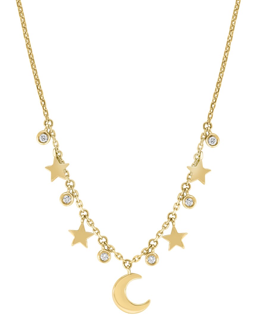 14k 0.13 ct. tw. diamond necklace