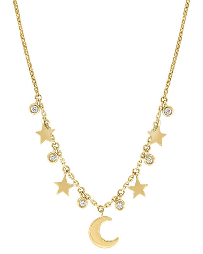 14k 0.13 ct. tw. diamond necklace