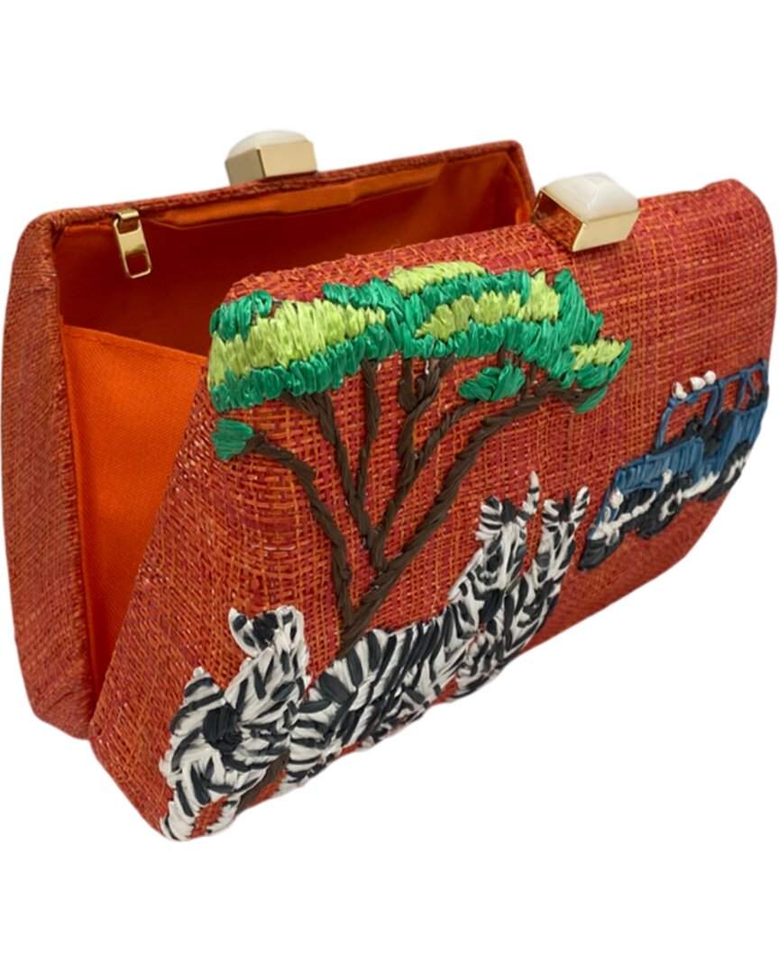 candice zebra clutch