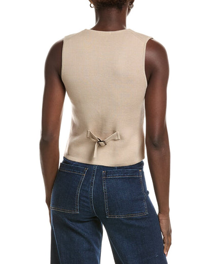 knit snap vest