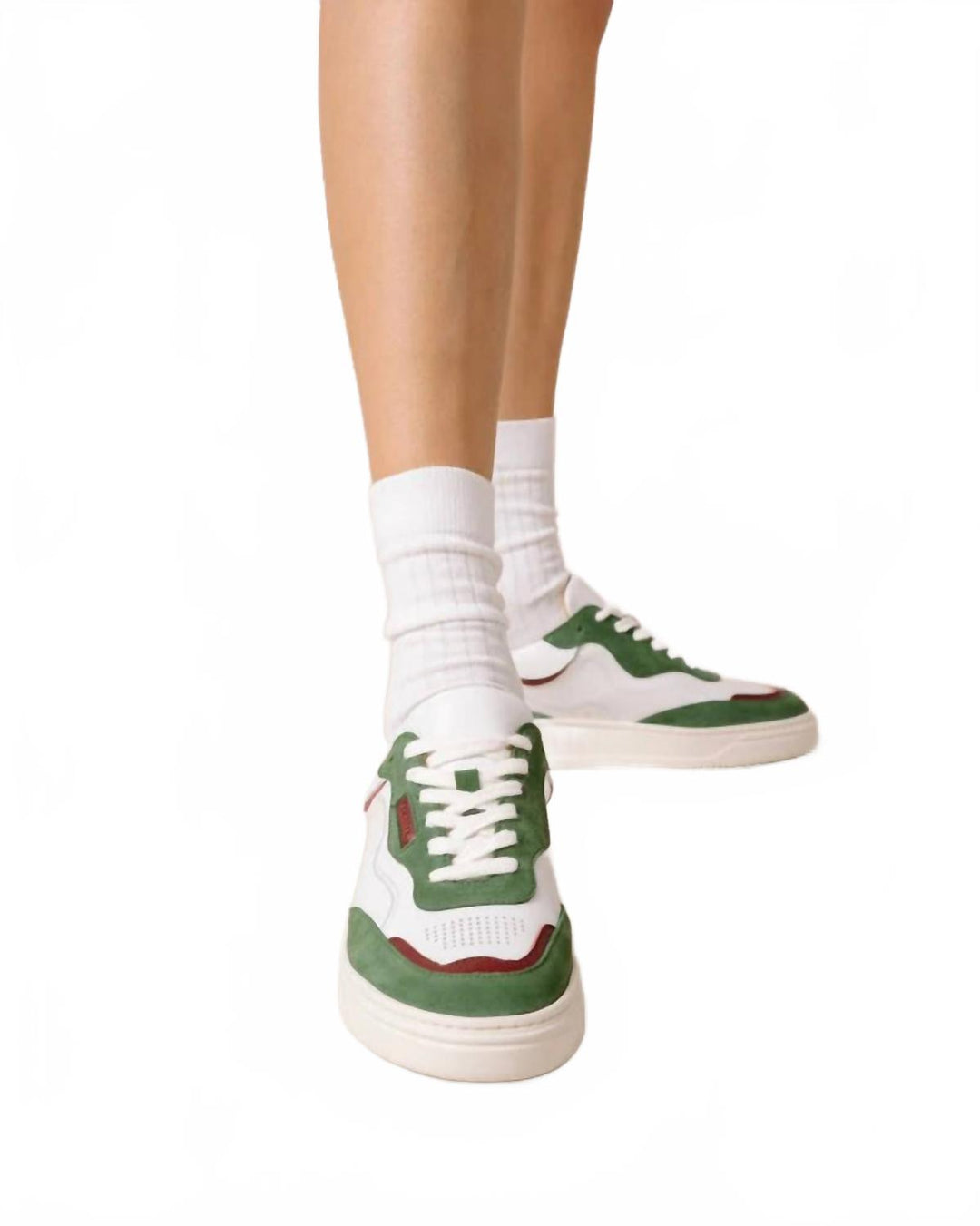 pond leather sneakers in green