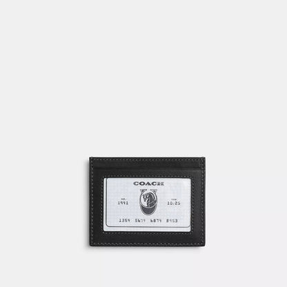 slim id card case in loved signature denim