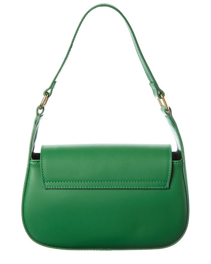 reagan leather shoulder bag, os, green