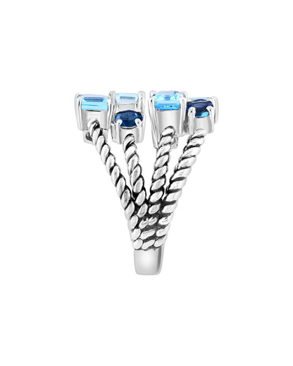 silver 3.60 ct. tw. blue topaz, london blue topaz, sky blue