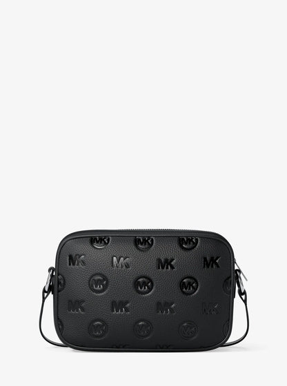 jet set travel large logo debossed camera crossbody bag