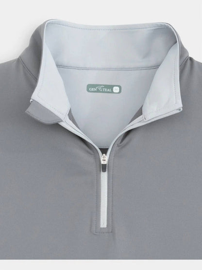 men's venture performance quarter zip-vest in dark charcoal