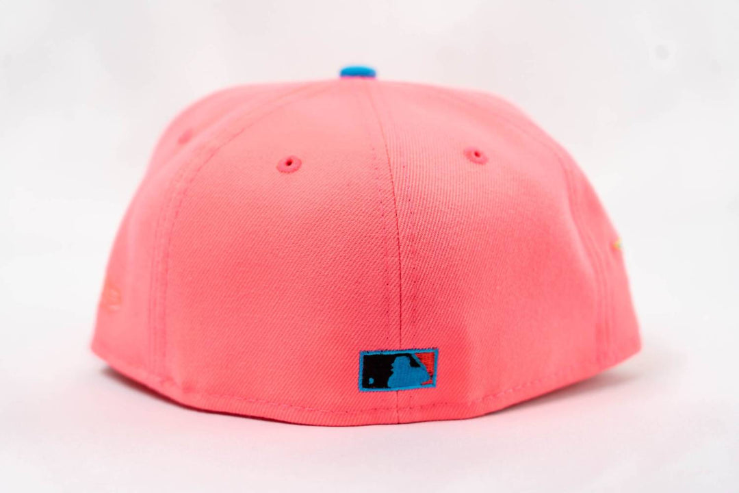 men's custom 59fifty miami marlins 2017 all star game fitted hat in pink glow
