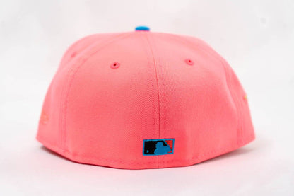 men's custom 59fifty miami marlins 2017 all star game fitted hat in pink glow