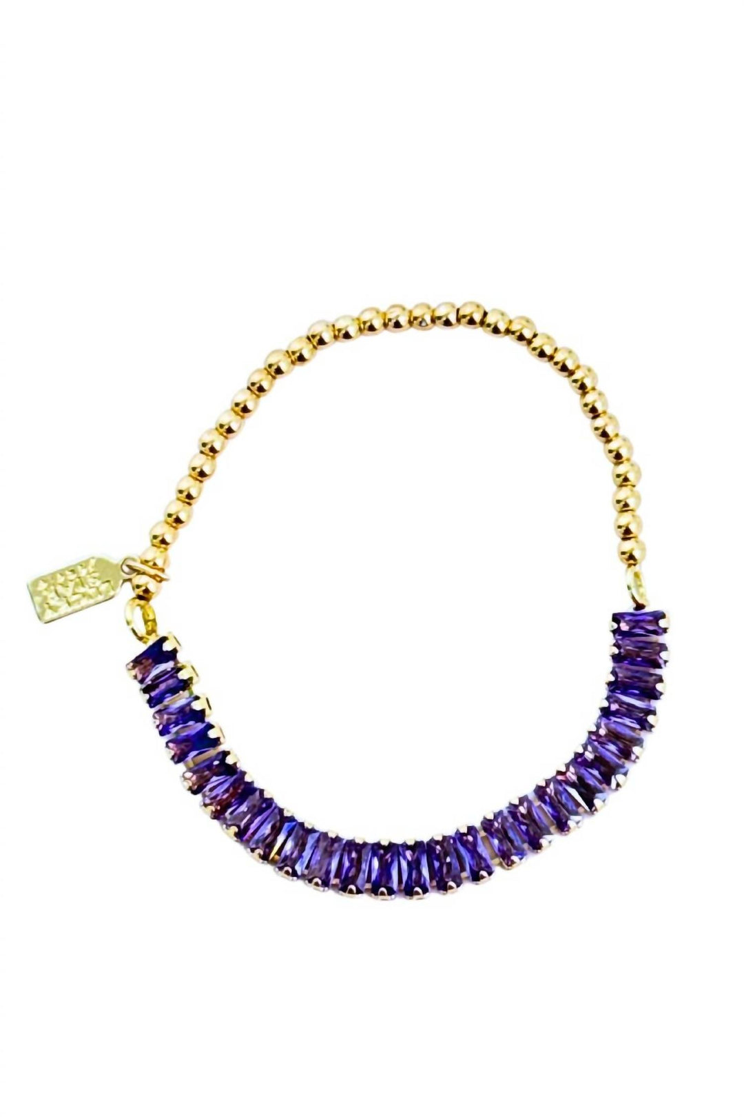 tournament stretch bracelet in purple