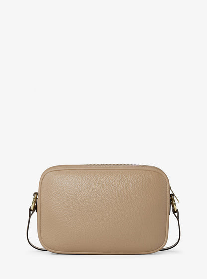 jet set pebbled leather camera crossbody bag