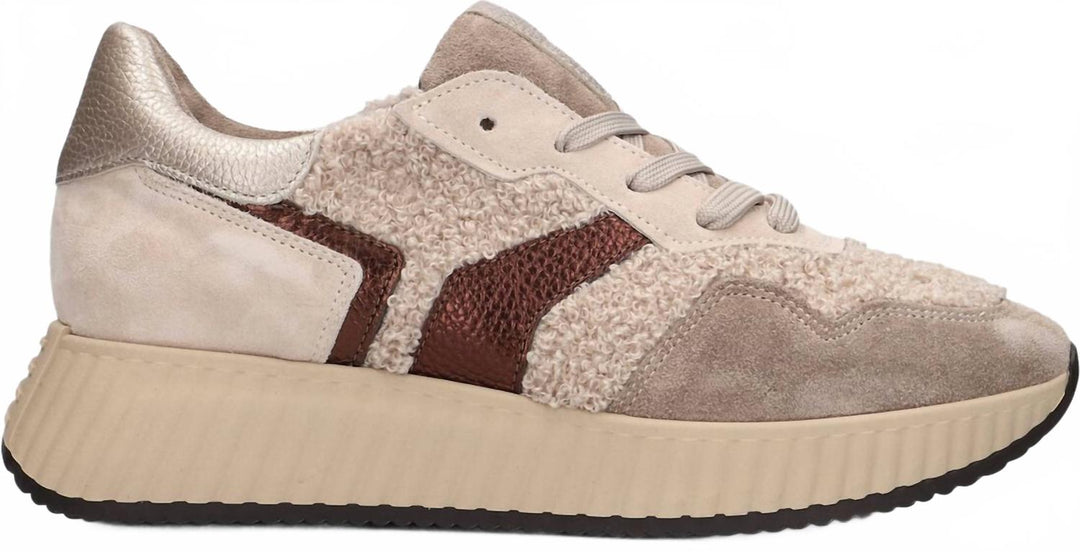 women's akeria sneaker in crème/crème