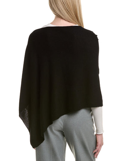 sofiacashmere jersey solid wool & cashmere-blend poncho