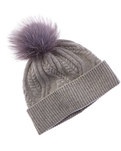 winding cable cuff wool & cashmere-blend hat