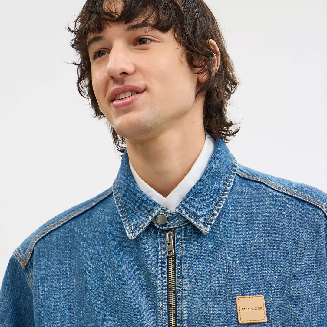 denim zip jacket