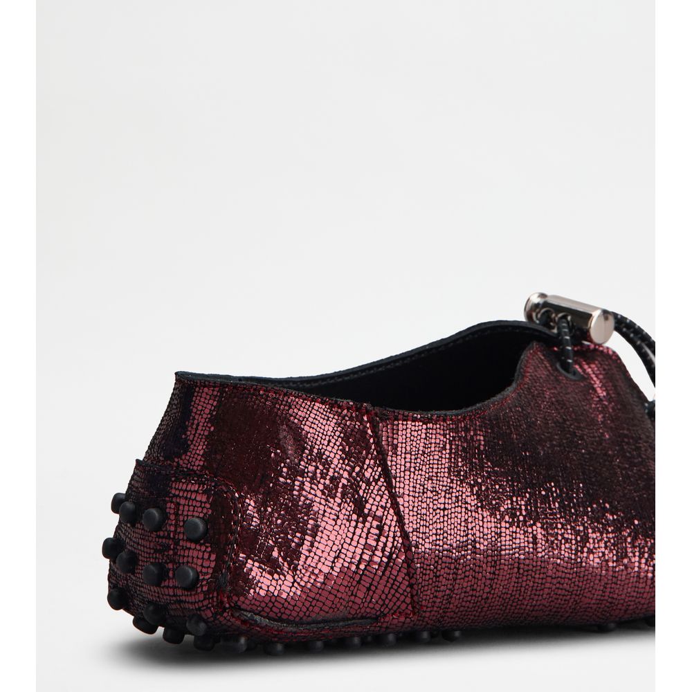 gommino in leather with drawstring