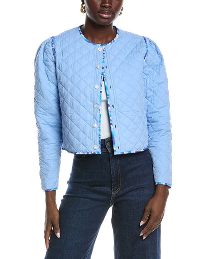 quilted print jacket