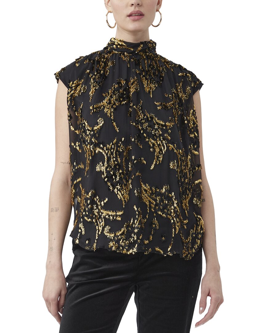 imogene silk-blend top