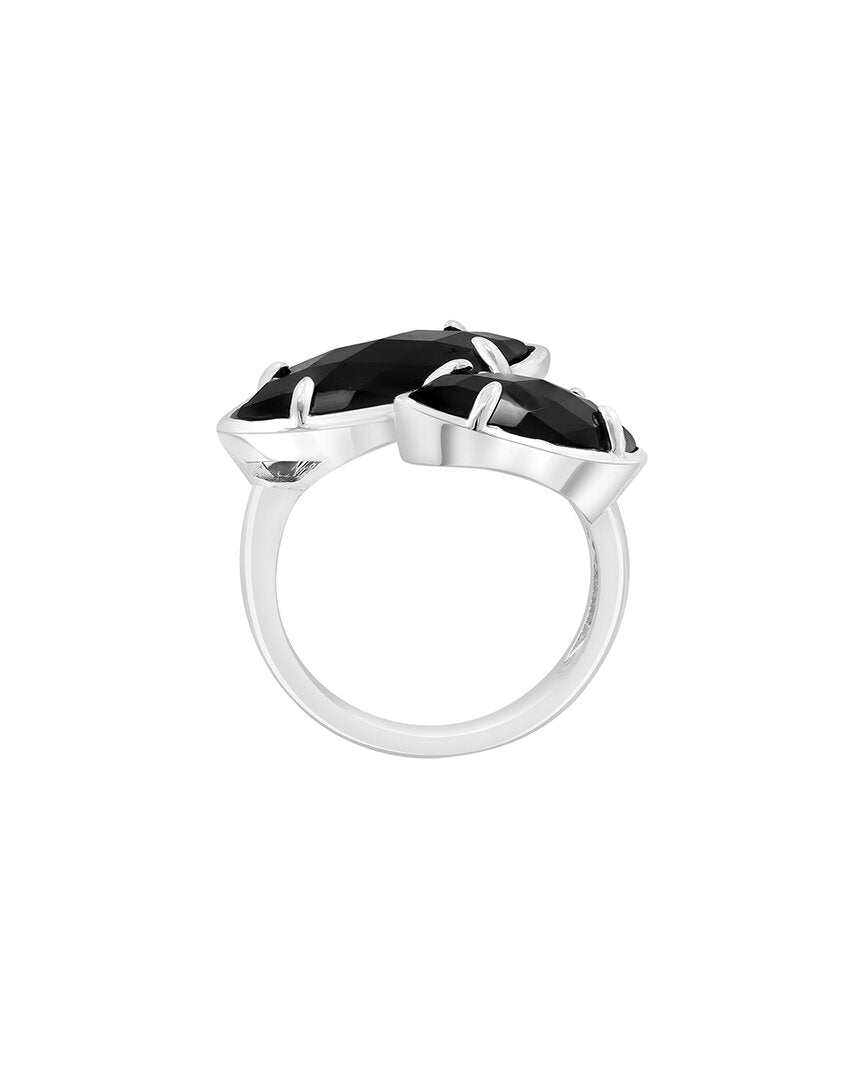 silver 6.65 ct. tw. onyx ring