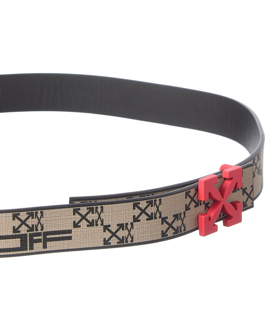 off-white arrow canvas & leather belt