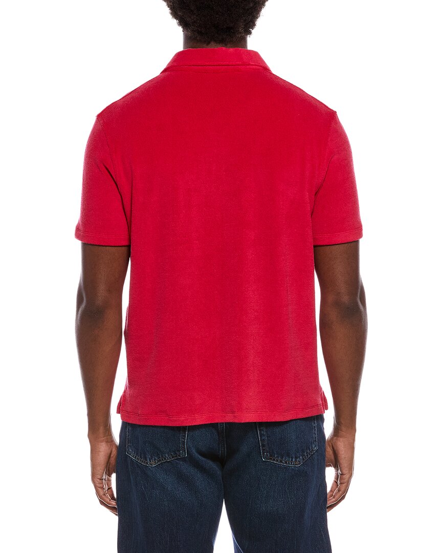 silk-blend terry polo shirt