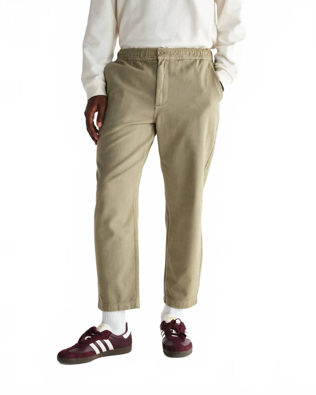 kurt cotton trousers in light khaki
