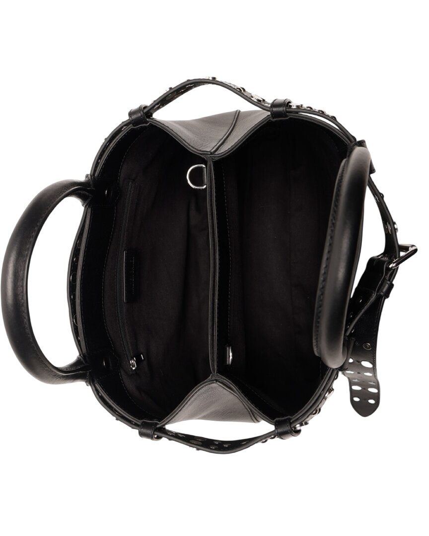 brooks studded leather satchel