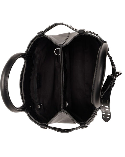 brooks studded leather satchel