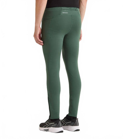 winter protection run tights in cilantro