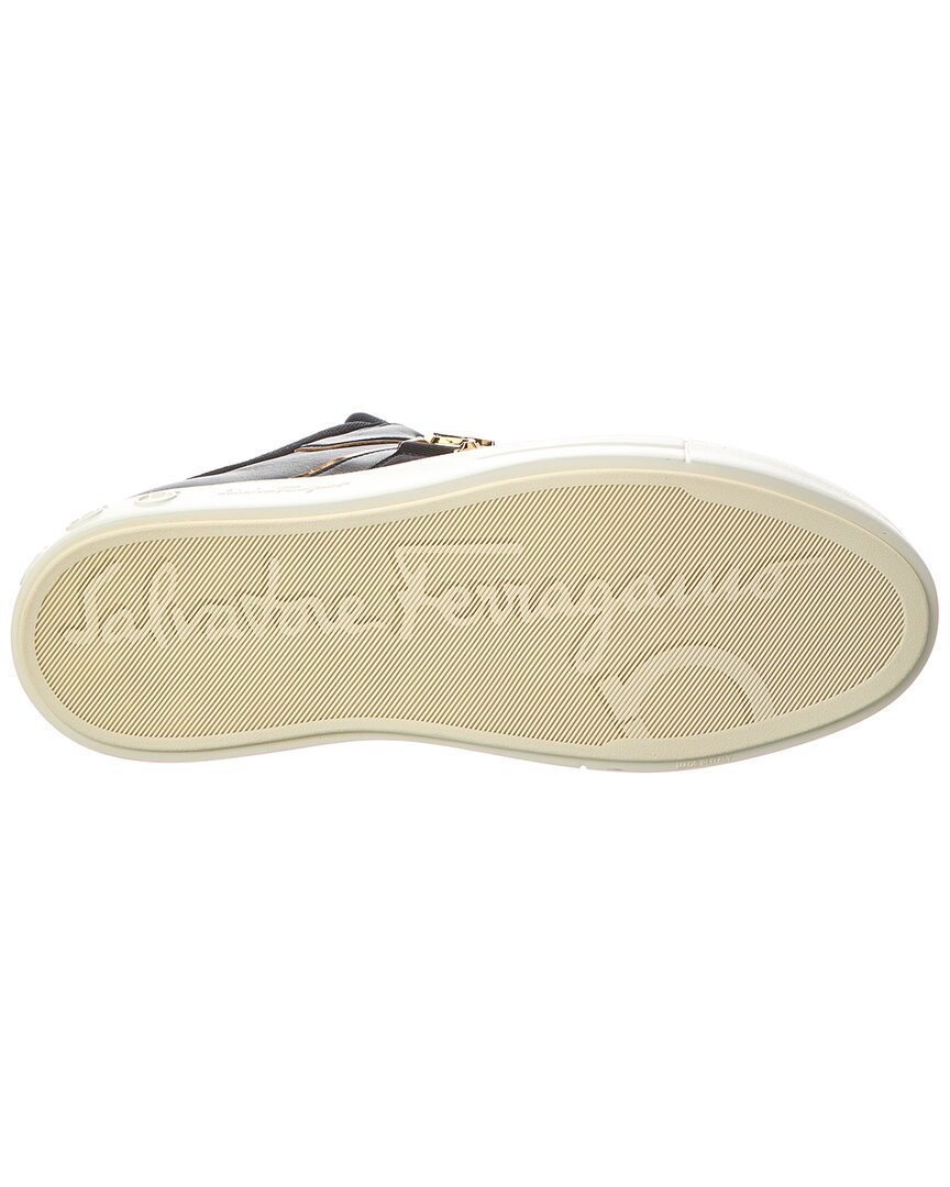 ferragamo beck suede & leather sneaker