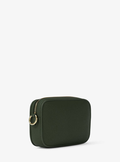 jet set small pebbled leather camera crossbody bag