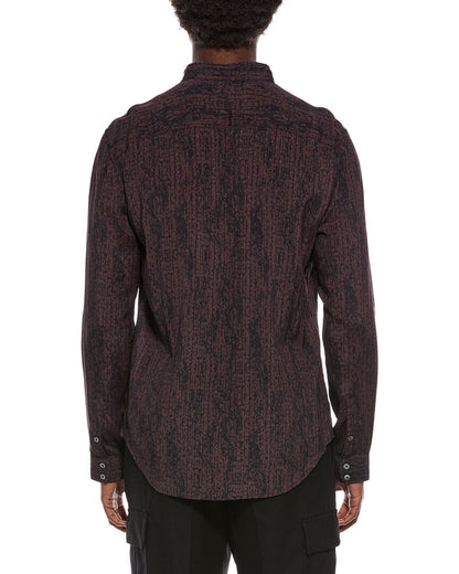 double band collar shirt
