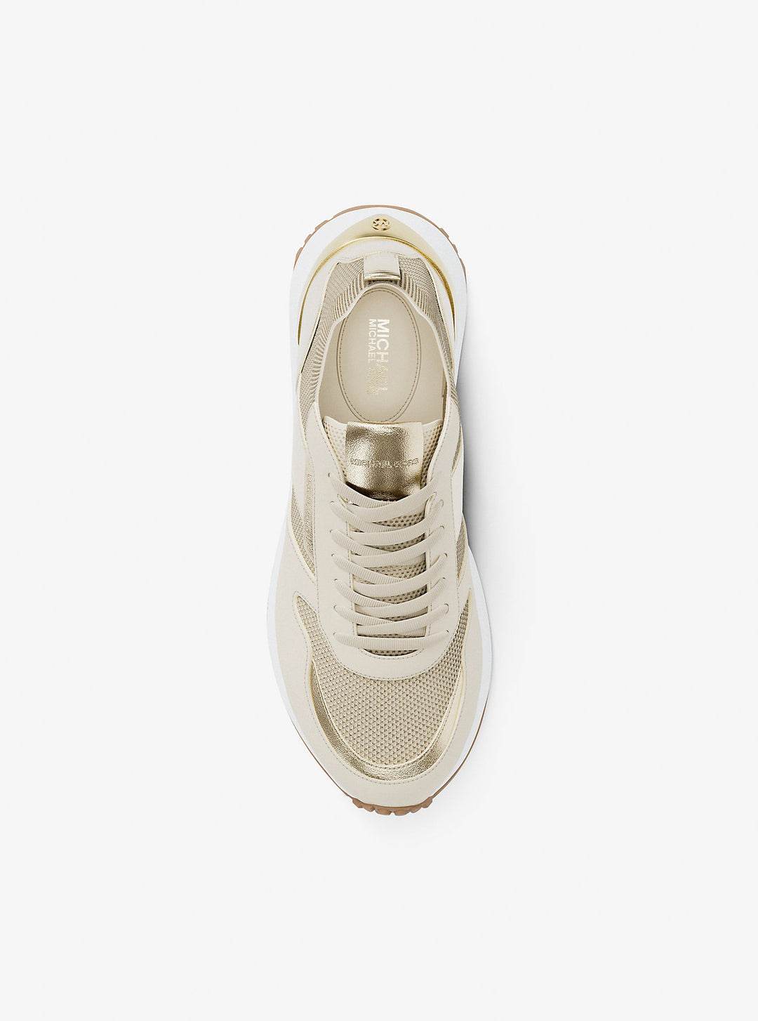 jesse metallic stretch knit trainer