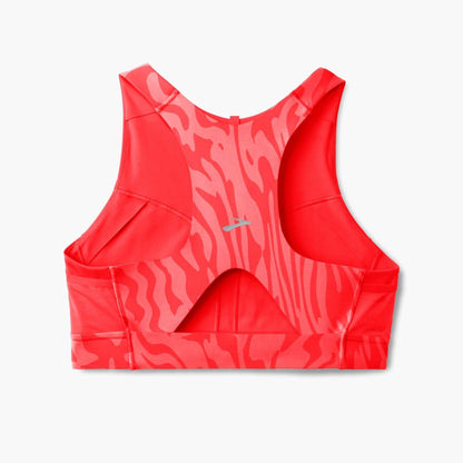drive 3 pocket sports bra in neo cayenne/speedscape
