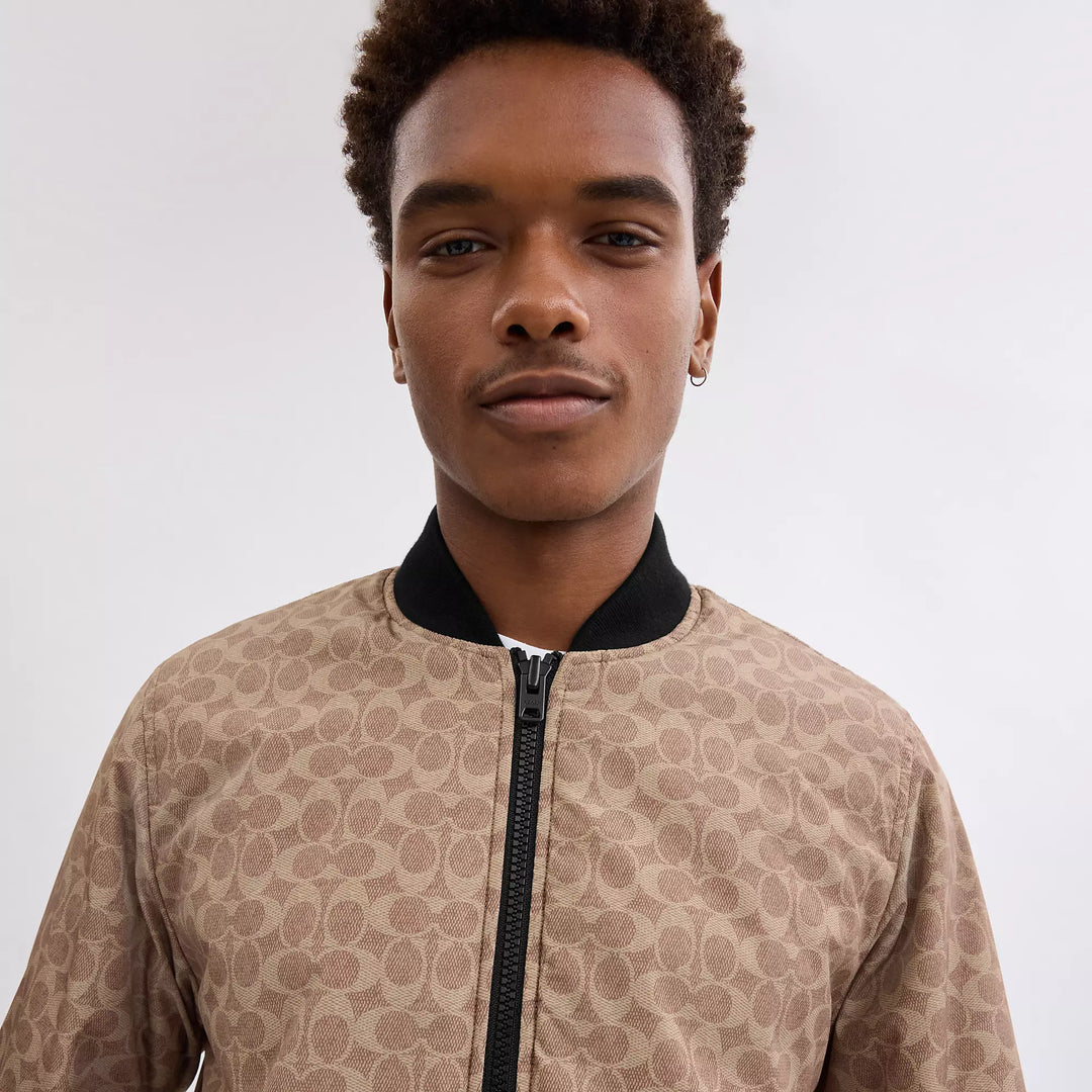reversible ma 1 jacket in recycled polyester