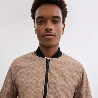 reversible ma 1 jacket in recycled polyester