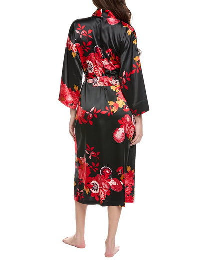 empress print satin robe