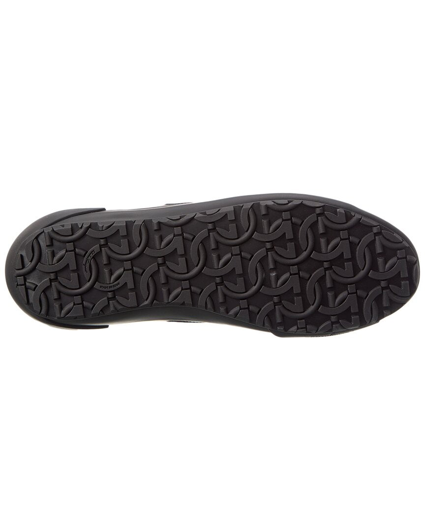 ferragamo nile leather sneaker