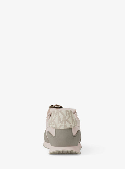 essex embellished mixed-media trainer