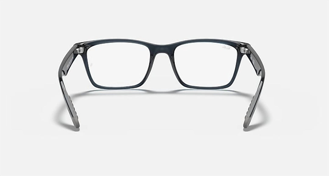men's square eyeglasses in blue